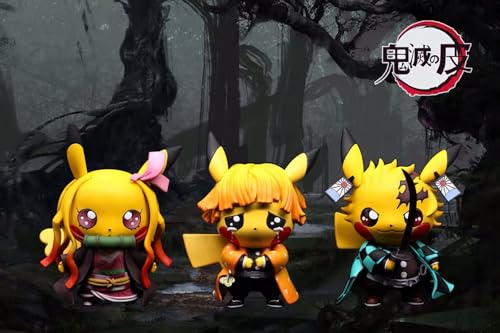 PERWOTEF Tanjiro Figure Statue Figurine Kamado Tanjiro Actions Figure Collection Birthday Gifts PVC 3.5"