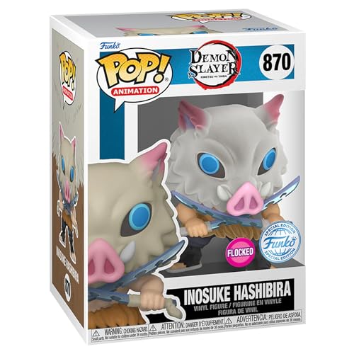 Funko Pop! Animation: Demon Slayer - Inosuke Hashibira Flocked Special Edition Multicolor Exclusive #870