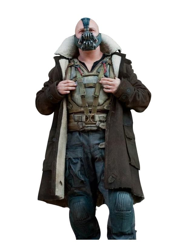 LP-FACON Mens Bane Vest Dark Knight Rises Tom Hardy Military Costume Vest, Faux Leather (4XL)
