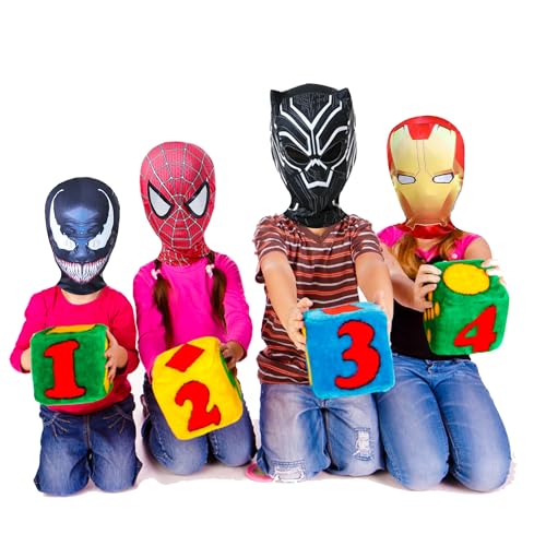 YongEnShang 4 Pcs Halloween Dress Up Masks,Superhero Hats Cosplay Costumes for Kids (GHLD)