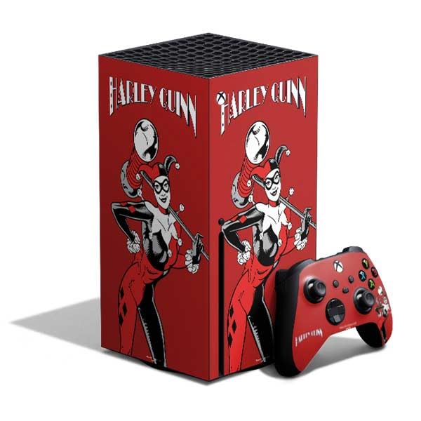 Skinit Decal Gaming Skin Compatible with Xbox Series X Bundle - Officially Licensed DC Comics Harley Quinn Classic Art Pose Design