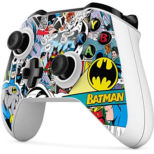 Skinit Decal Gaming Skin Compatible with Xbox One S Controller - Officially Licensed Warner Bros Batman Comic Book Design