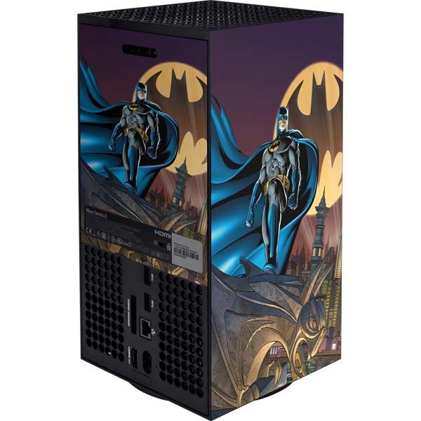 Skinit Decal Gaming Skin Compatible with Xbox Series X Bundle - Officially Licensed DC Comics Batman in The Sky Design