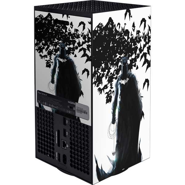Skinit Decal Gaming Skin Compatible with Xbox Series X Bundle - Officially Licensed DC Comics Batman Holding Batarang Art Design