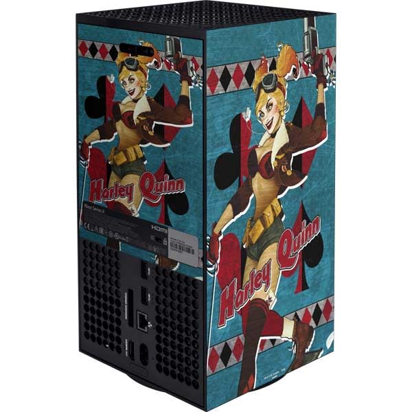 Skinit Decal Gaming Skin Compatible with Xbox Series X Bundle - Officially Licensed DC Comics Bombshells Harley Quinn Design