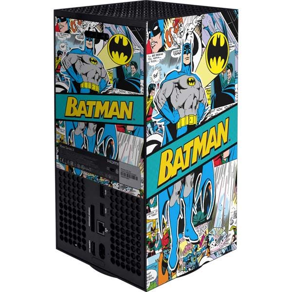 Skinit Decal Gaming Skin Compatible with Xbox Series X Bundle - Officially Licensed DC Comics Batman Vintage Pose Collage Art Design