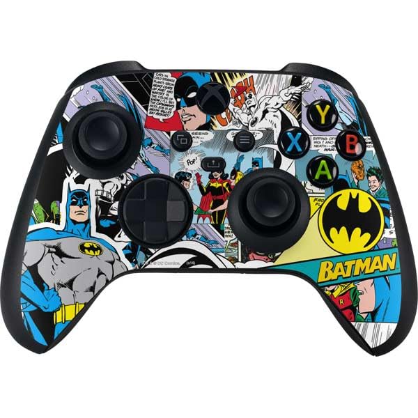 Skinit Decal Gaming Skin Compatible with Xbox Series X Bundle - Officially Licensed DC Comics Batman Vintage Pose Collage Art Design