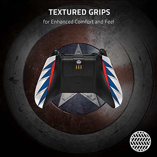 Razer Limited Edition Captain America Wireless Controller & Quick Charging Stand Bundle for Xbox Series X|S, Xbox One: Impulse Triggers - Textured Grips - 12hr Battery Life - Magnetic Secure Charging