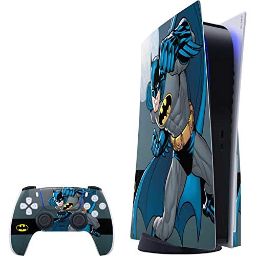 Skinit Decal Gaming Skin Compatible with PS5 Bundle - Officially Licensed DC Comics Batman Ready for Action Design