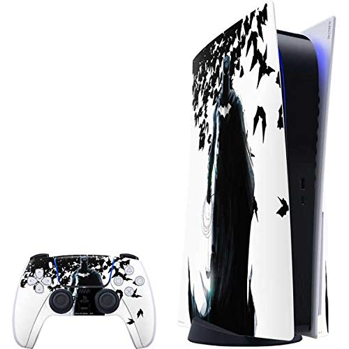 Skinit Decal Gaming Skin Compatible with PS5 Bundle - Officially Licensed DC Comics Batman Holding Batarang Art Design