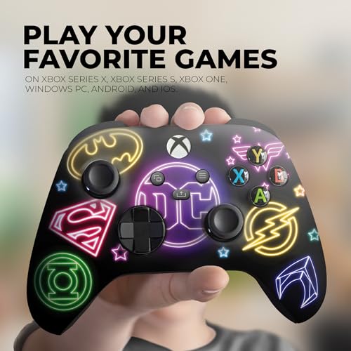 DreamController DC Comiic NEON Custom X-box Controller Wireless compatible with X-box One/X-box Series X/S Proudly Customized in USA with Permanent HYDRO-DIP Printing (NOT JUST A SKIN)