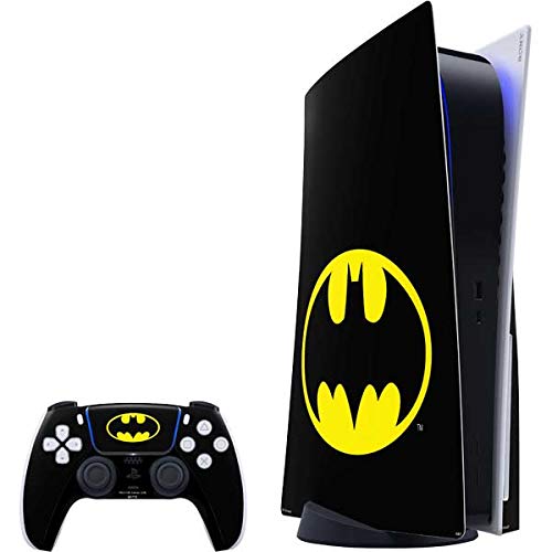 Skinit Decal Gaming Skin Compatible with PS5 Bundle - Officially Licensed DC Comics Batman Movie 1989 Logo Design