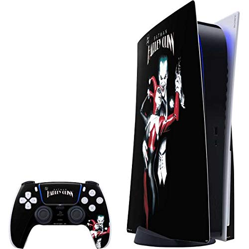 Skinit Decal Gaming Skin Compatible with PS5 Bundle - Officially Licensed DC Comics The Joker Batman: Harley Quinn Cover #1 Art by Alex Ross. Piece Also Known as Tango with Evil Design
