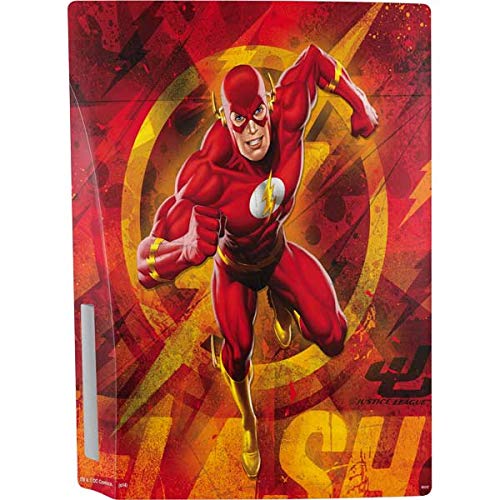 Skinit Decal Gaming Skin Compatible with PS5 Bundle - Officially Licensed DC Comics The Flash Action Pose Design