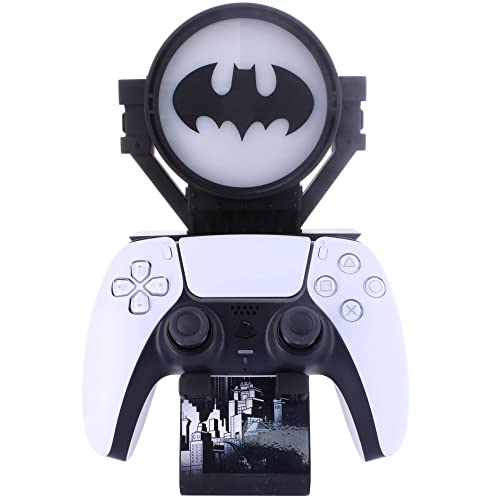 Exquisite Gaming LED Ikons: DC Comics Batman Bat Signal-Charging Phone & Controller Holder - Light Up Gaming Controller/ Mobile Phone/ Device Charging Holder, Includes 4'Charging Cable (CGIKDC400483)