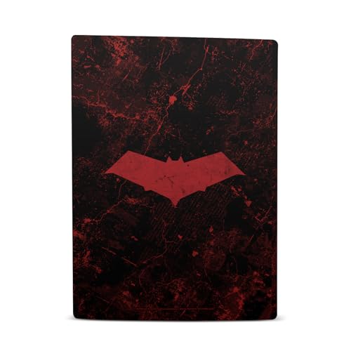 Head Case Designs Officially Licensed Batman DC Comics Red Hood Logos and Comic Book Vinyl Faceplate Gaming Skin Decal Compatible with Sony Playstation 5 PS5 Digital Console and DualSense Controller