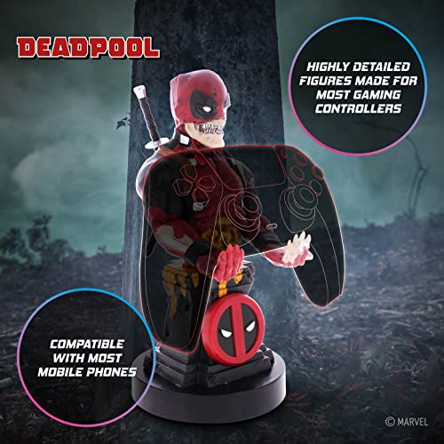 Cable Guys - Marvel Deadpool Zombie Gaming Accessories Holder & Phone Holder for Most Controller (Xbox, Play Station, Nintendo Switch) & Phone