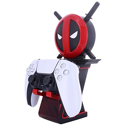 Exquisite Gaming Cable Guys LED Ikons: Marvel Deadpool - Charging Phone & Controller Holder - Light Up Gaming Controller / Mobile Phone / Device Charging Holder, Includes 4' Charging Cable