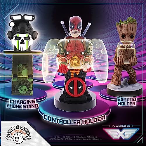 Cable Guys - Marvel Deadpool Zombie Gaming Accessories Holder & Phone Holder for Most Controller (Xbox, Play Station, Nintendo Switch) & Phone