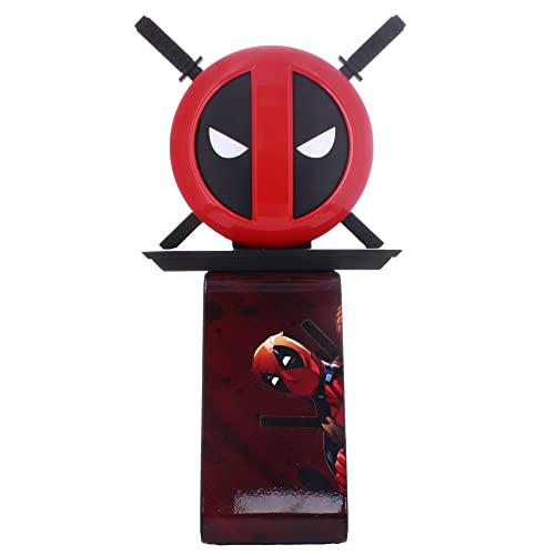 Exquisite Gaming Cable Guys LED Ikons: Marvel Deadpool - Charging Phone & Controller Holder - Light Up Gaming Controller / Mobile Phone / Device Charging Holder, Includes 4' Charging Cable