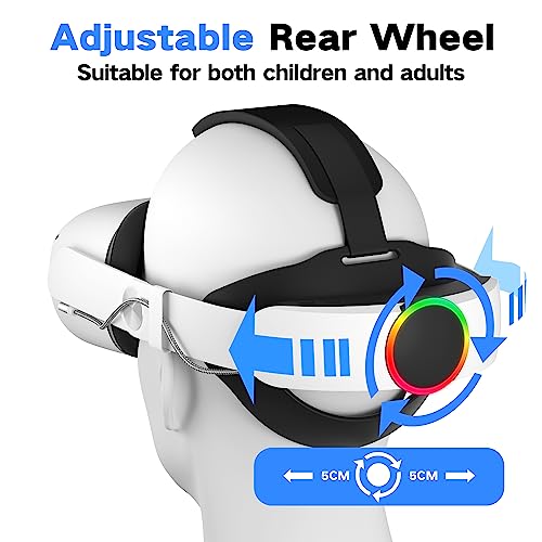 Bioherm Head Strap with Battery for Oculus Quest 2, 10000mAh Battery Pack for Extended 8 Hrs of Playtime, Fast Charging VR Power, Adjustable Elite Strap Enhanced Support and Balance in VR