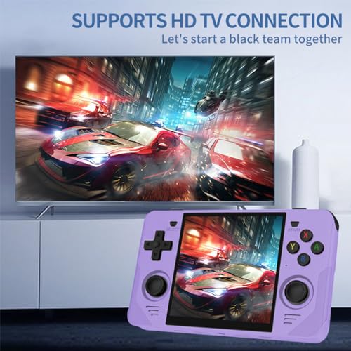 AOEKPDPET Powkiddy RGB30 - Ultimate Handheld Gaming Console, HD Graphics, Multi-functional Emulators, Long Battery Life, Supports PSP Games (Red 256GB)