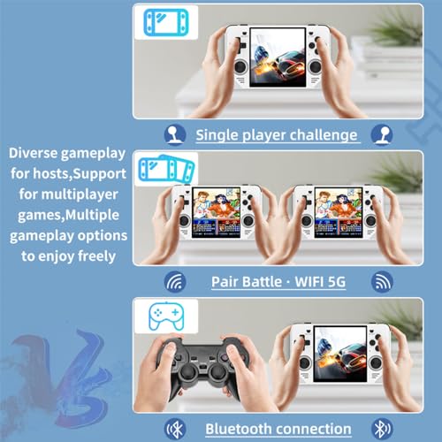 AOEKPDPET Powkiddy RGB30 - Ultimate Handheld Gaming Console, HD Graphics, Multi-functional Emulators, Long Battery Life, Supports PSP Games (Red 256GB)