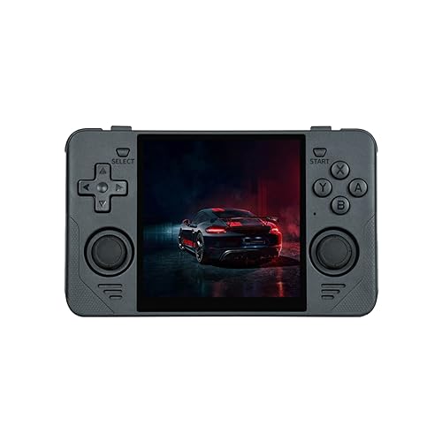 RGB30 Retro Handheld Game Console, 16+256G with 30,000 Games, JELOS System & RK3566 CPU, 4-inch IPS Acrade Portable Video Game Console for Kids Adults, 5G WiFi + Bluetooth, Black