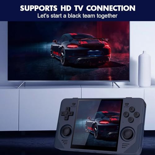RGB30 Retro Handheld Game Console, 16+256G with 30,000 Games, JELOS System & RK3566 CPU, 4-inch IPS Acrade Portable Video Game Console for Kids Adults, 5G WiFi + Bluetooth, Black
