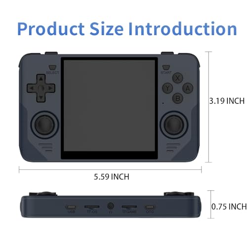 AOEKPDPET Powkiddy RGB30 - Ultimate Handheld Gaming Console, HD Graphics, Multi-functional Emulators, Long Battery Life, Supports PSP Games (Red 256GB)