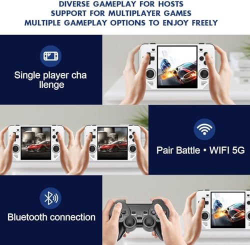 RGB30 Retro Handheld Game Console, 16+256G with 30,000 Games, JELOS System & RK3566 CPU, 4-inch IPS Acrade Portable Video Game Console for Kids Adults, 5G WiFi + Bluetooth, Black