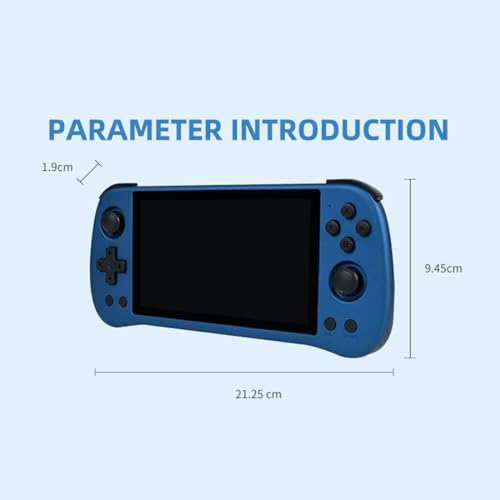 X55 Handheld 16G+256G Retro Arcade Handheld Game Console Built-in 30,000 Games, JELOS System & RK3566 CPU, 5.5-Inch Portable Video Gaming Console for Kids Adults - Blue