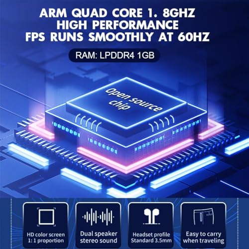 RGB30 Retro Handheld Game Console, 16+256G with 30,000 Games, JELOS System & RK3566 CPU, 4-inch IPS Acrade Portable Video Game Console for Kids Adults, 5G WiFi + Bluetooth, Black