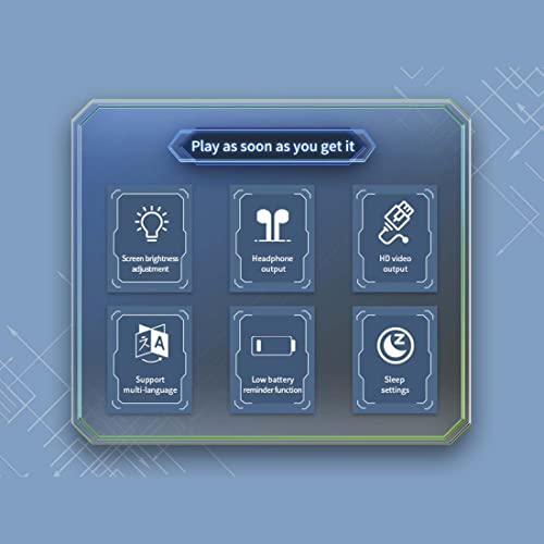 Powkiddy X28 Handheld Retro Gaming Console, 4G+64G 5.5 Inch T618 Portable Arcade Video Game Console for Kids Adults, Support WiFi & Bluetooth Game Battle, 5000mAh