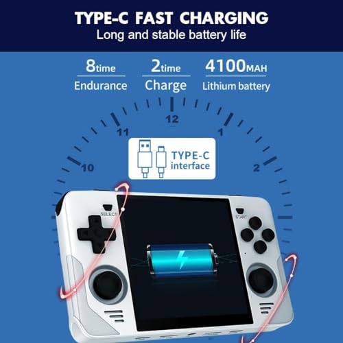 RGB30 Retro Handheld Game Console, 16+256G with 30,000 Games, JELOS System & RK3566 CPU, 4-inch IPS Acrade Portable Video Game Console for Kids Adults, 5G WiFi + Bluetooth, Black