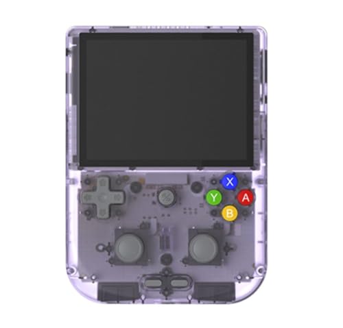 RG405V Retro Handheld Game, Android 12 Built-in 128G TF Card 3172 Games,4 inch IPS Touch Screen with Game Front-end,RG405V Supports 5G WiFi Bluetooth 5.0 (Transparent Purple)