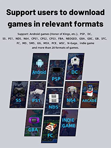 XP-lode RG353VS Retro Video Handheld Game Console Linux System, 3.5 Inches IPS Screen 64G TF Card Preload 4450 Classic Games RK3566 64bit Gaming Console Compatible with Bluetooth 4.2 and WiFi