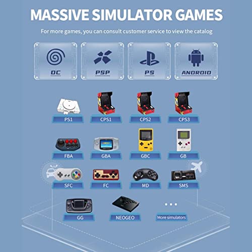 Powkiddy X28 Handheld Retro Gaming Console, 4G+64G 5.5 Inch T618 Portable Arcade Video Game Console for Kids Adults, Support WiFi & Bluetooth Game Battle, 5000mAh