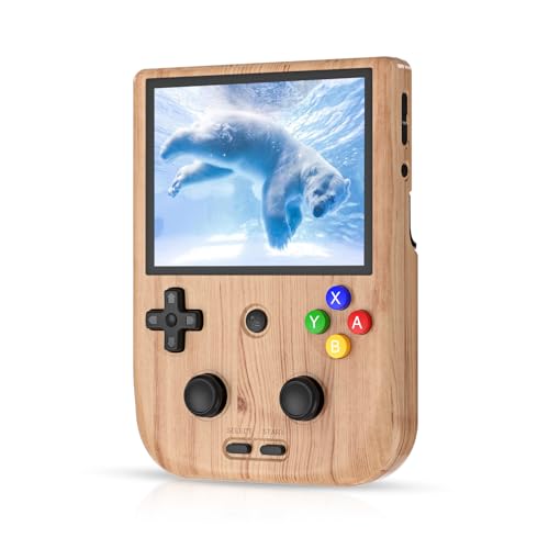 RG405V Video Handheld Game Console 4” IPS Touch Screen Android 12 T618 5500mAh Battery Portable Retro Player 5G WiFi Bluetooth Automatically Heat Dissipation 128G 3154 Games (RG405V-Wood Grain)