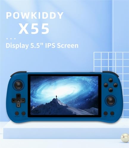 X55 Retro Arcade Handheld Game Console Built-in 30,000 Games, 5.5-Inch IPS Screen RK3566 CPU , Nostalgic Arcade Video Gaming Machines for Kids Adults -16G+256G