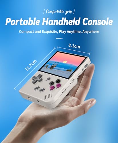 RG35XX Plus Linux Handheld Game Console 3.5'' IPS Screen, 35xx Plus with a 64G Card Pre-Loaded 6900 Games, RG35XX Plus Supports 5G WiFi Bluetooth HDMI and TV Output 3300mAh Battery