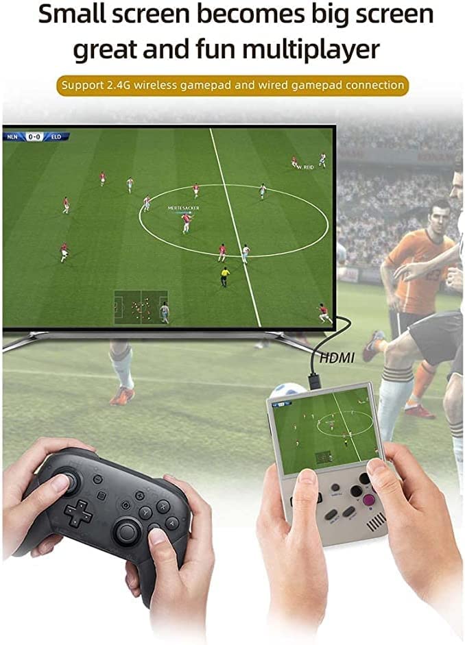 RG35XX Handheld Game Console with 5000 Games, 3.5inch IPS OCA Screen Linux System Chip Cortex-A9 Portable Handheld Nostalgic Arcade Retro Game Machine, 64g, 2100mAh (RG35XX Gray)