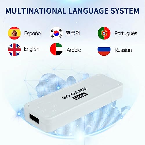 XIXIMENG Y6 Game Stick Retro Video Game Console 4K 128G 10000 Games Stick with 2.4G Wireless Controllers HD Output Game Machine Portable Christmas/Kids Gift