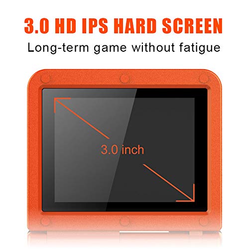 GoolRC Flip Handheld Console 3-inch IPS Screen Open System Game Console with 16G TF Card Built in 2000 Games Portable Mini Retro Game Console for Kids Yellow