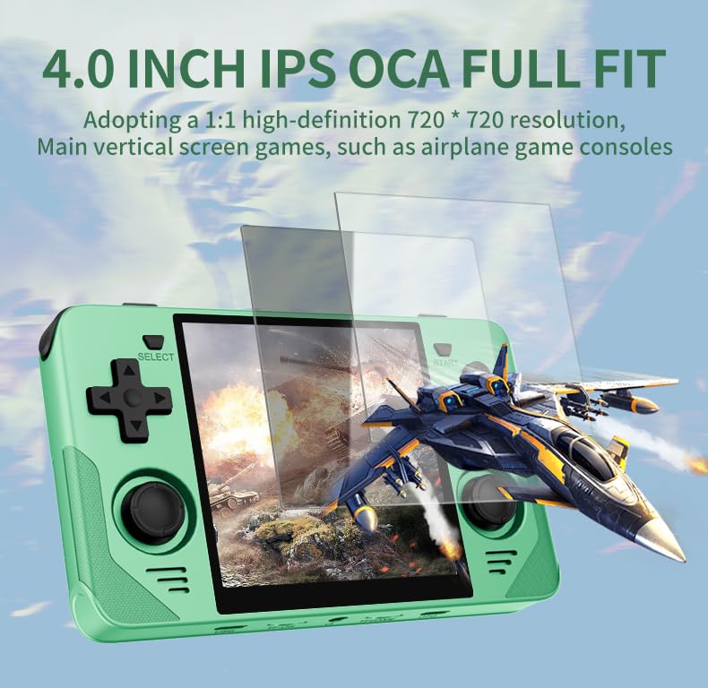 Powkiddy RGB30 Handheld Game Console - 20,000 Games, 4-inch HD Screen, RK3566 CPU, 16G+128G, WiFi/Bluetooth - Suitable for Kids and Adults,Yellow