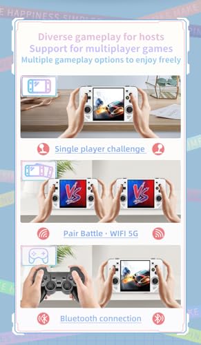 Powkiddy RGB30 Handheld Game Console - 20,000 Games, 4-inch HD Screen, RK3566 CPU, 16G+128G, WiFi/Bluetooth - Suitable for Kids and Adults,Yellow