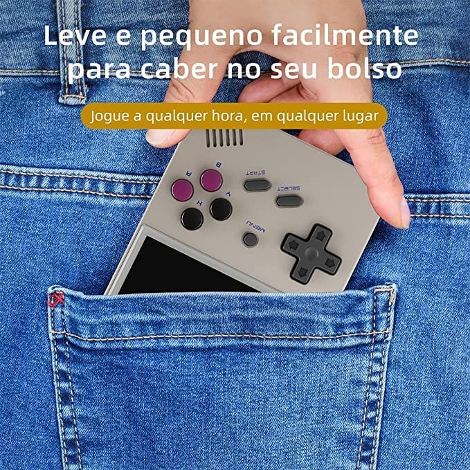 RG35XX Handheld Game Console with 5000 Games, 3.5inch IPS OCA Screen Linux System Chip Cortex-A9 Portable Handheld Nostalgic Arcade Retro Game Machine, 64g, 2100mAh (RG35XX Gray)