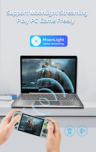 RG405M Retro Handheld Game Console 4 Inch IPS Touch Screen Android 12 CNC Aluminum Alloy Unisoc Tiger T618 Portable Video Player 128G 3172 Games Support OTA Update(DXR-RG405M-Grey)