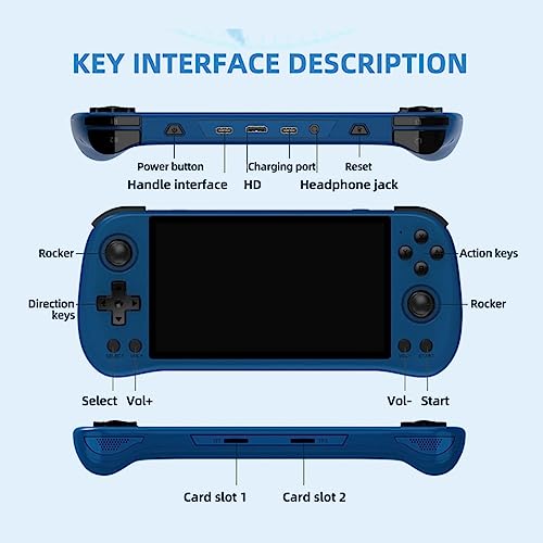 Powkiddy X55 Handheld Game Console with Built-in Games IPS RGB Screen 5.5-Inch (256G 30000 Games)