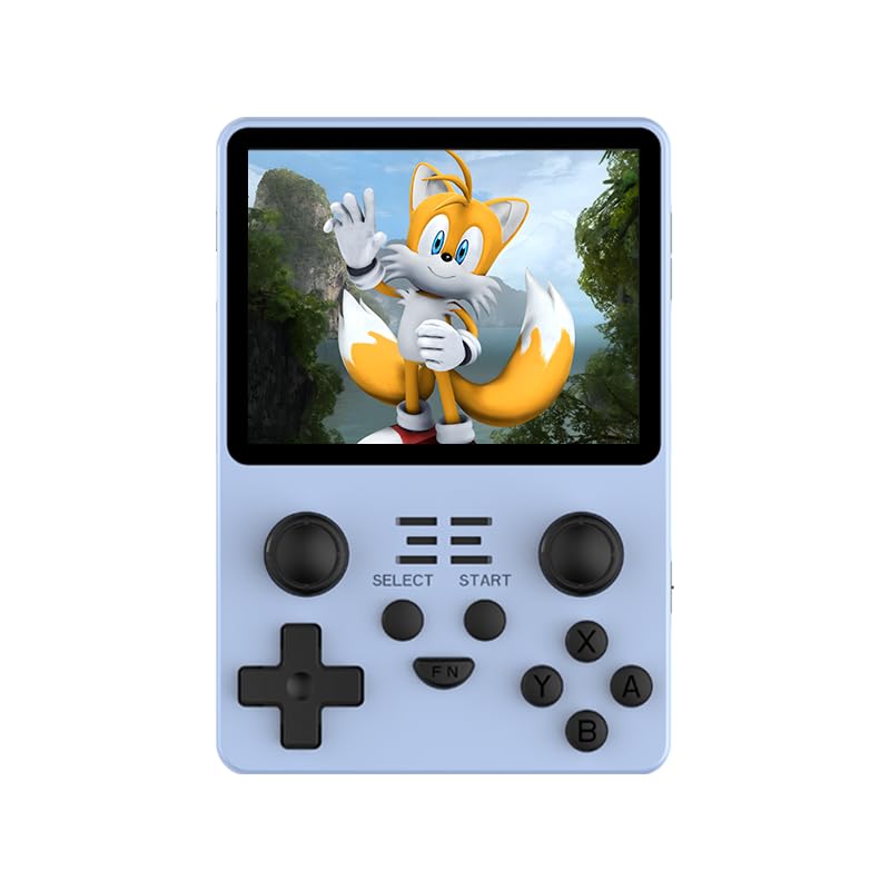 Powkiddy RGB20S Retro Handheld Game Console - 128Gb TF Card Pre-Installed with 20.000 Games - Linux System - Handheld Emulator 3.5 IPS Screen 3200 Mah Battery. Plug & Play Video Games